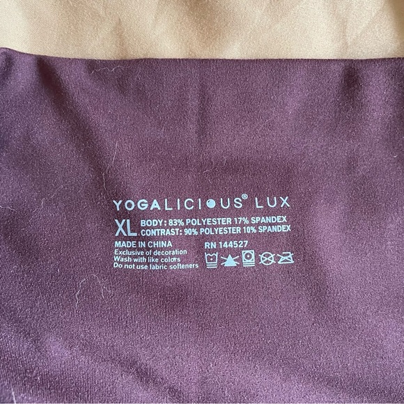 Women’s Yogalicious Lux 3/4 Ankle Purple-Brown Yoga Pants - Athleisure - Picture 6 of 7